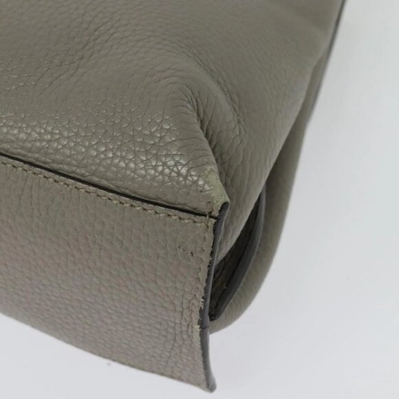 GUCCI Bamboo Daily Hand Bag Leather 2way Gray Silver 370831 Auth BA4687 - Picture 5 of 16